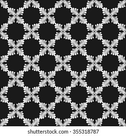Beautiful vintage monochrome seamless pattern. Vector illustration