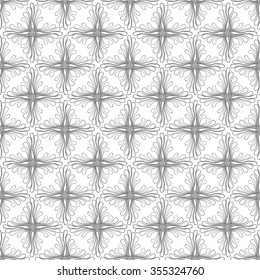Beautiful vintage monochrome seamless pattern. Vector illustration