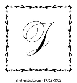 Beautiful Vintage Monogram Frame. Vector Ornate Calligraphic Design Element. Vector illustration
