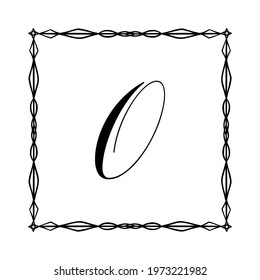 Beautiful Vintage Monogram Frame. Vector Ornate Calligraphic Design Element. Vector illustration