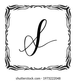 Beautiful Vintage Monogram Frame. Vector Ornate Calligraphic Design Element. Vector illustration