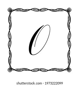 Beautiful Vintage Monogram Frame. Vector Ornate Calligraphic Design Element. Vector illustration