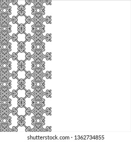 Beautiful vintage, oriental lace line decor vector