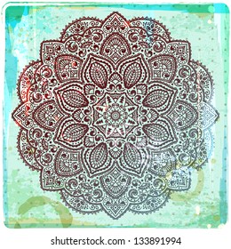 Beautiful vintage ornament can be used as a greeting card