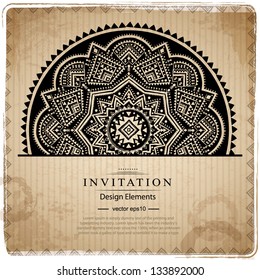 Beautiful vintage ornament can be used as a greeting card
