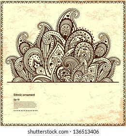 Beautiful vintage ornament can be used as a greeting card