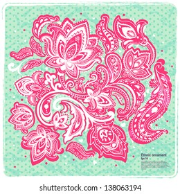 Beautiful vintage ornament can be used as a greeting card