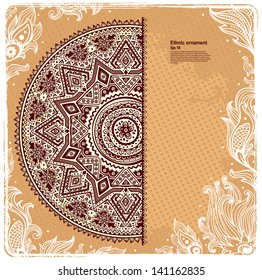 Beautiful vintage ornament can be used as a greeting card
