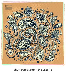 Beautiful vintage ornament can be used as a greeting card