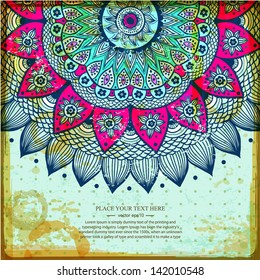 Beautiful vintage ornament can be used as a greeting card
