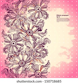 Beautiful vintage ornament can be used as a greeting card 