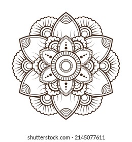 Beautiful vintage ornaments meditation can be used as a greeting card. Indian decoration ethnic Arabic and mystical theme Vector