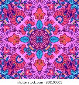 Beautiful vintage ornate square pattern in vector.