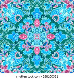 Beautiful vintage ornate square pattern in vector.