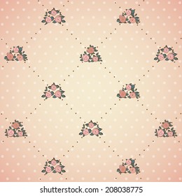 Beautiful vintage pattern with roses