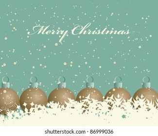Beautiful vintage retro vector Christmas (New Year) card for design use