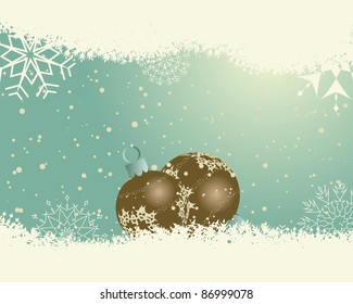 Beautiful vintage retro vector Christmas (New Year) card for design use