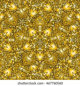 Beautiful Vintage seamless pattern. Ornament. Unusual. Indian motif. For your design.