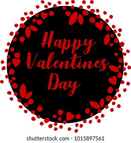beautiful vintage style vector ribbon, with dots, lines, hearts and text happy valentines day. great for valentine party greeting card, invitation, open card and other prints. 