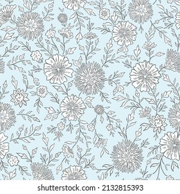 Beautiful Vintage Swirly Floral seamless vector Pattern