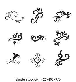 Hermoso diseño vectorial vintage de elementos decorativos y adornos