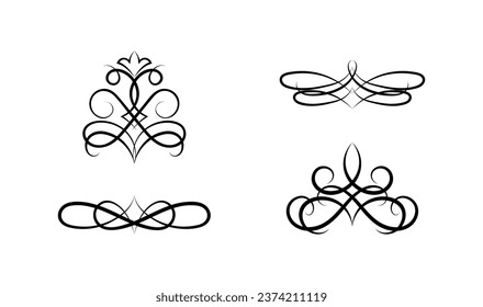 Beautiful vintage vector decorative elements and ornaments