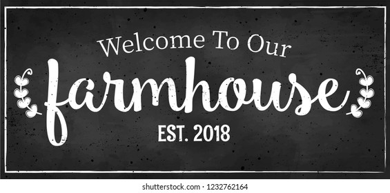 Beautiful Vintage Welcome Sign for stylish home design and decoration vector