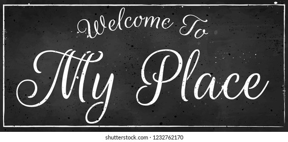 Beautiful Vintage Welcome Sign for stylish home design and decoration vector