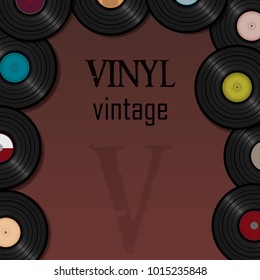 A beautiful vinyl record. Music. Vector illustration for a postcard or a poster, print for clothes. Vintage and retro.