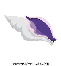 Beautiful Violet Clam Shell Aquatic Animal Design