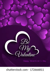 Beautiful violet color background design for valentine's day. vector illustration