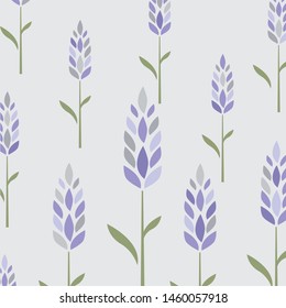 Beautiful violet lavender flowers retro background on grey