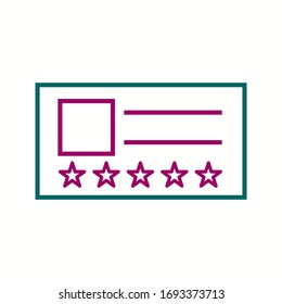 Hermoso icono vector de línea de tarjeta Vip