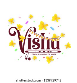 beautiful vishukani flower card for vishu festival