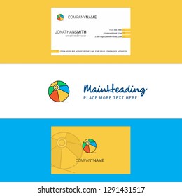 Beautiful Volley ball  Logo and business card. vertical Design Vector