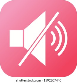 Beautiful Volume Off Glyph Vector Icon