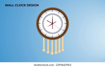 Beautiful Wall clock design for illustrator 