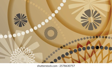 Beautiful wallpaper with art elements and 3D effect. A great background for posters, presentations, outdoor advertising and other projects. Vector.