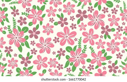 Beautiful wallpaper for Botanical leaf, with elegant flower pattern background design.