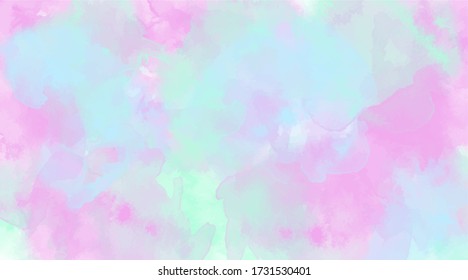 Beautiful wallpaper HD splash watercolor multicolor blue pink, pastel color, abstract texture colorful. Colorfull background watercolor. lettering background. Rainbow color, sky, brush strokes wash.