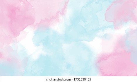 Beautiful wallpaper HD splash watercolor multicolor blue pink, pastel color, abstract texture background.  For google slides/lettering background. Rainbow color, sky, brush strokes wash, Galaxy style.