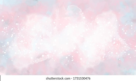 Beautiful wallpaper HD splash watercolor multicolor blue pink, pastel color, abstract texture background.  For google slides/lettering background. Rainbow color, sky, brush strokes wash, Galaxy style.