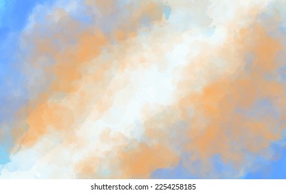 Beautiful wallpaper HD splash watercolor multicolor blue orange, pastel color, abstract texture colorful. Colorfull background watercolor. lettering background. Rainbow color, sky.