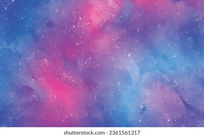 Beautiful wallpaper HD splash watercolor multicolor blue pink, pastel color, abstract texture background. For google slides lettering background. Rainbow color, sky, brush strokes wash, Galaxy style.