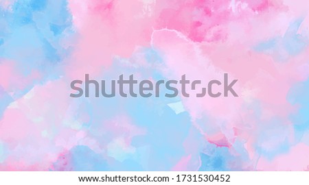 Beautiful wallpaper HD splash watercolor multicolor blue pink, pastel color, abstract texture background.  For google slides/lettering background. Rainbow color, sky, brush strokes wash, Galaxy style.