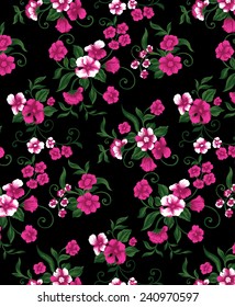 Beautiful wallpapers, beautiful bouquet of pink flowers on black background.