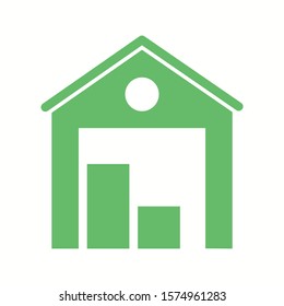 Beautiful Warehouse Glyph Vector Icon