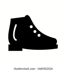 Beautiful warm boot glyph black icon