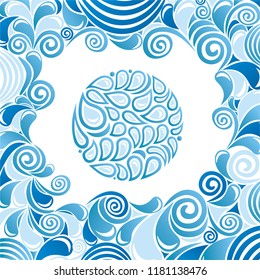 Beautiful water background. Vector illustration