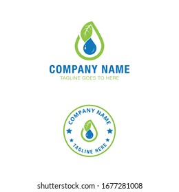 Hermoso logo con gota de agua. plantilla de diseño del logotipo de caída del vector creativo